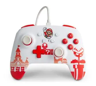 Pad PowerA Enhanced Mario Red & White do Nintendo Switch Przewodowy