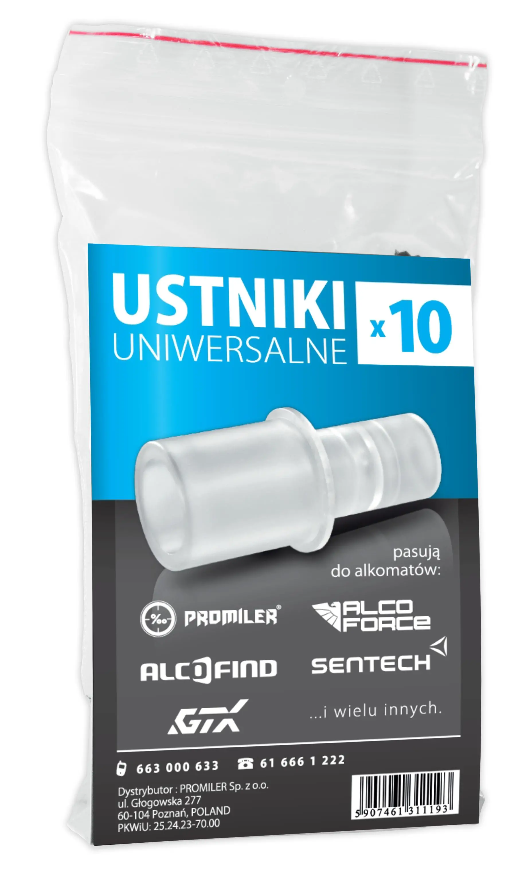 Ustnik do alkomatu PROMILER Uniwersalne 10szt.