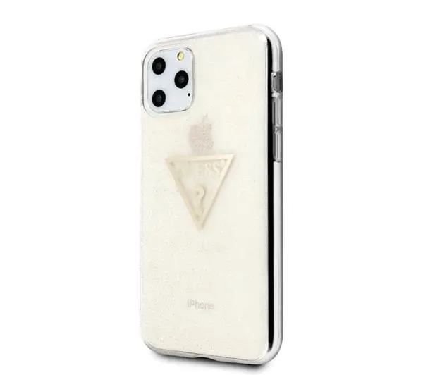 Guess Glitter Triangle GUHCN58SGTLGO do iPhone 11 Pro Złoty