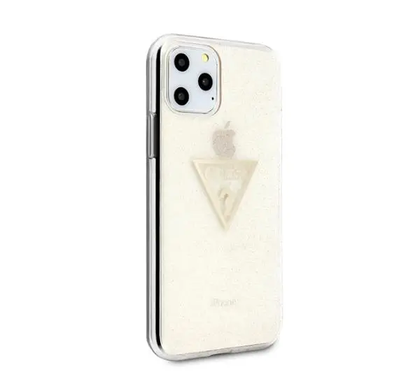 Guess Glitter Triangle GUHCN58SGTLGO do iPhone 11 Pro Złoty