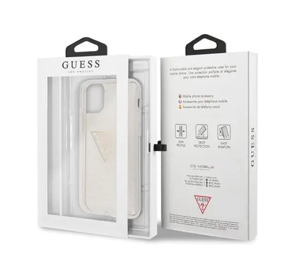 Guess Glitter Triangle GUHCN58SGTLGO do iPhone 11 Pro Złoty