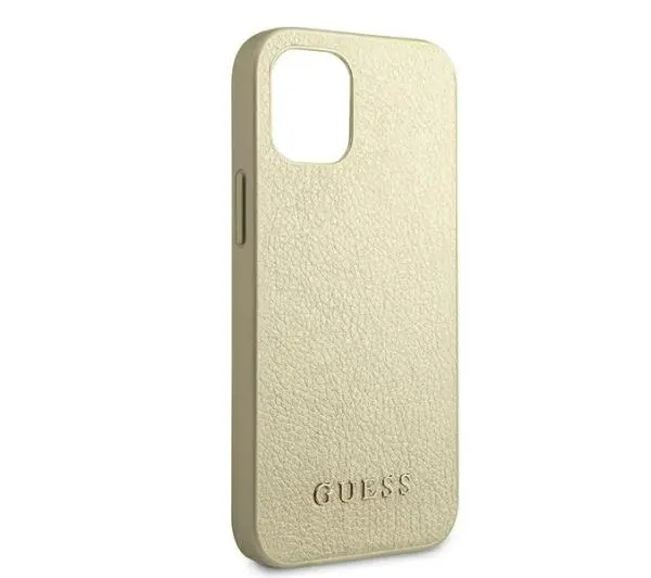 Guess Iridescent GUHCP12SIGLGO do iPhone 12 mini Złoty