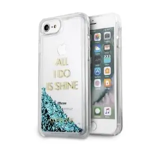 Etui Guess Party Glitter Liquid GUHCP7GLUQBL do iPhone 7/8/SE2020 Niebieski