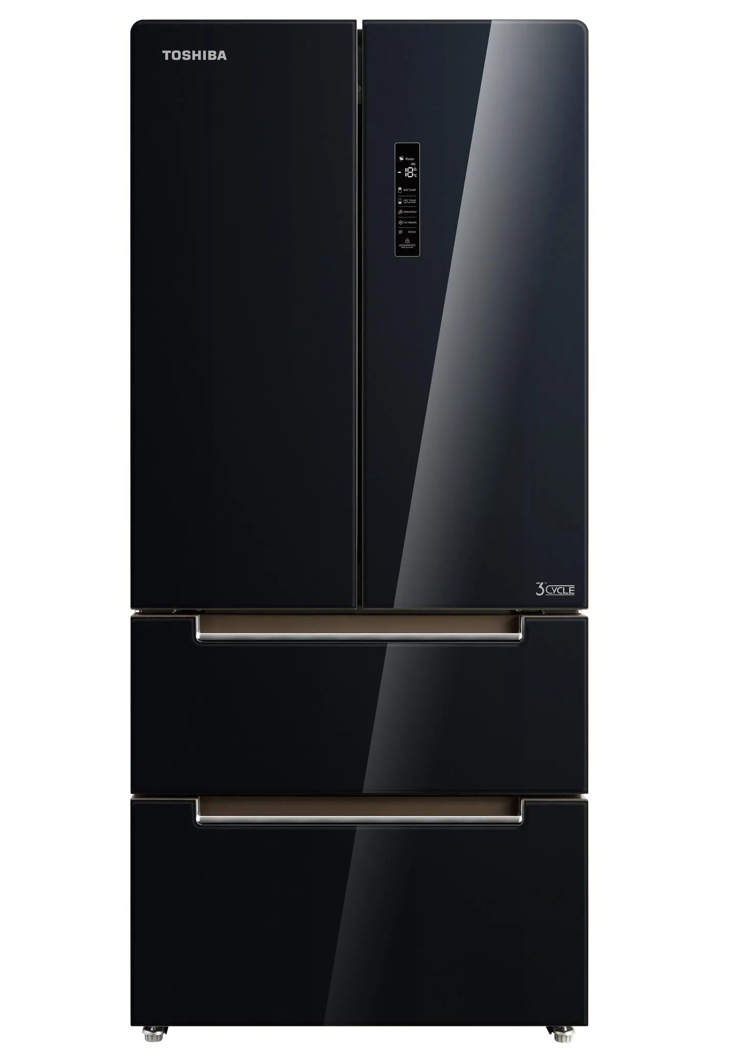 Lodówka Toshiba GR-RF692WE-PGJ Pełny No Frost 189,8cm Szuflada z kontrolą wilgotności Czarny