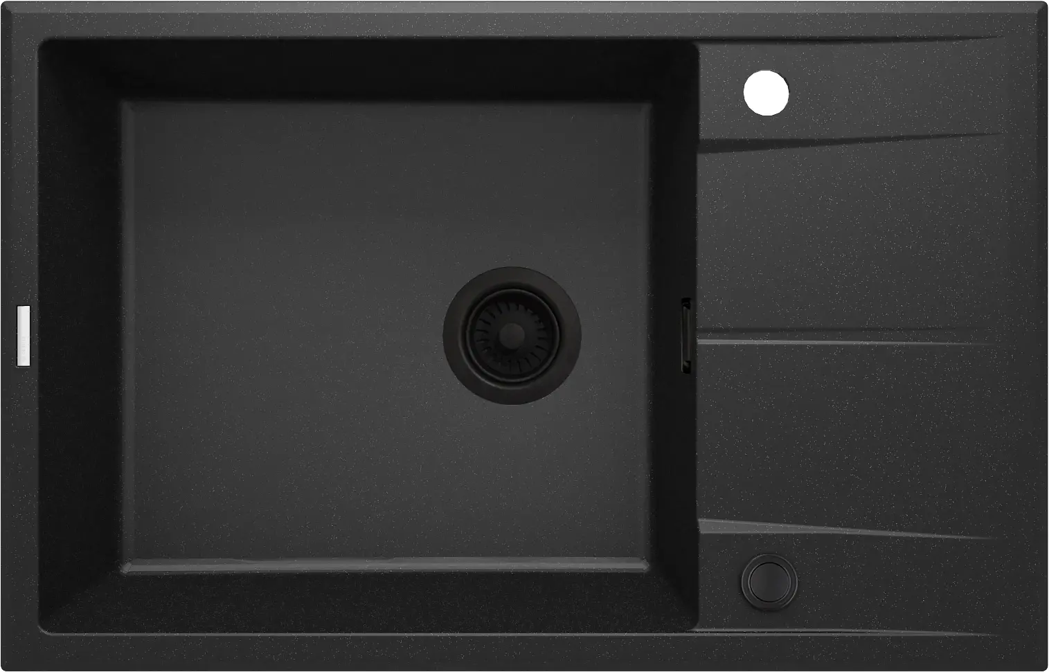 Zlewozmywak Deante Eridan ZQE_G11B Granitowy Grafitowy/Metalik