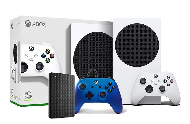 Konsola Xbox Series S - 512GB - pad PowerA Enhanced Sapphire Fade - dysk Seagate Expansion Portable 2TB