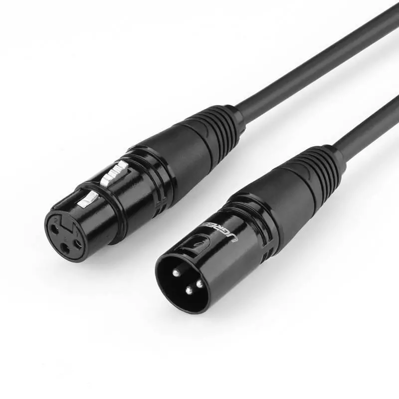 Kabel  audio UGREEN AV130 XLR Przedłużacz do mikrofonu 10m Czarny
