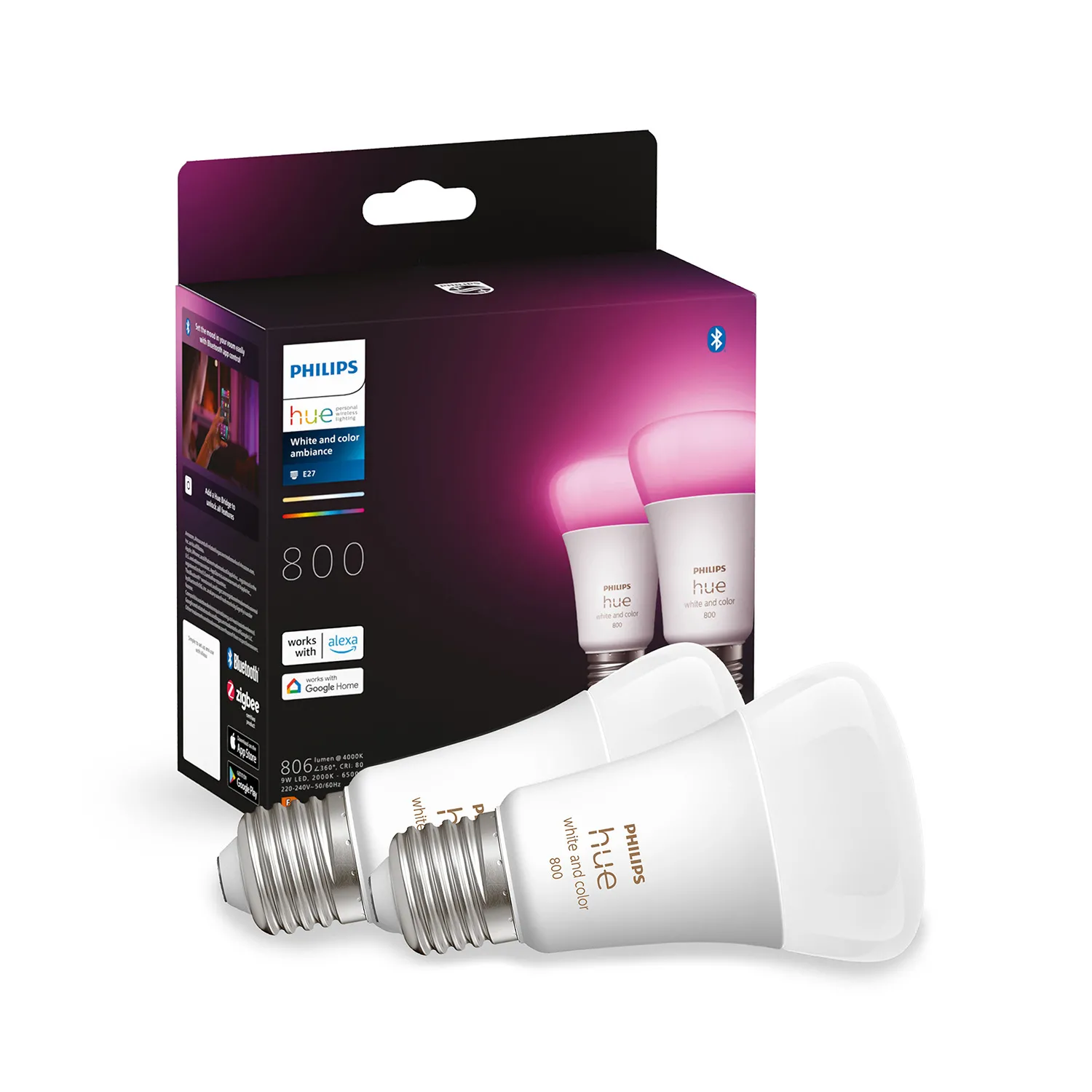 Żarówka LED Philips Hue White and Colour Ambiance E27 2 szt.