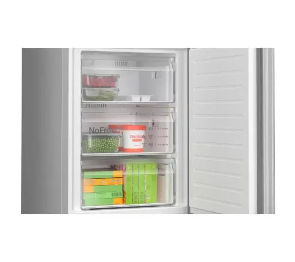 Bosch Serie 4 KGN397LDF Pełny No Frost 203cm Szuflada z kontrolą wilgotności Stalowy - Kup na Raty - RRSO 0%