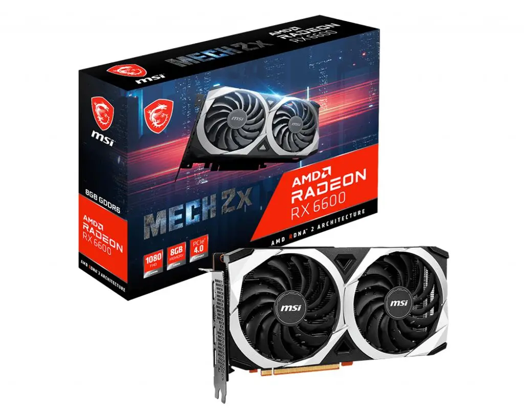 Karta graficzna MSI Radeon RX 6600 MECH 2X 8GB GDDR6 128bit
