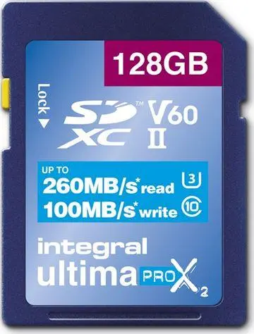 Karta pamięci Integral UltimaPro X2 SDXC 128GB Class 10 UHS-II/U3 V60