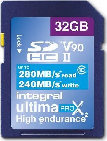Karta pamięci Integral UltimaPro X2 SDHC 32GB Class 10 UHS-II V90