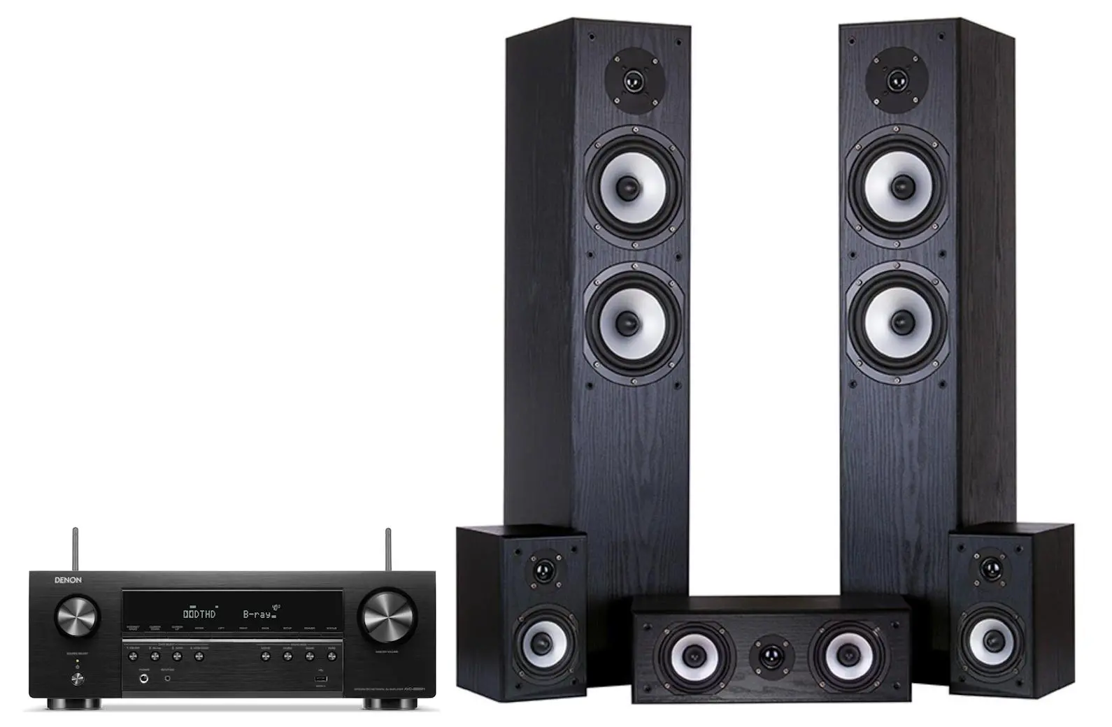 Zestaw kina Denon AVC-S660H, Wilson Cinematic 5.0 Czarny