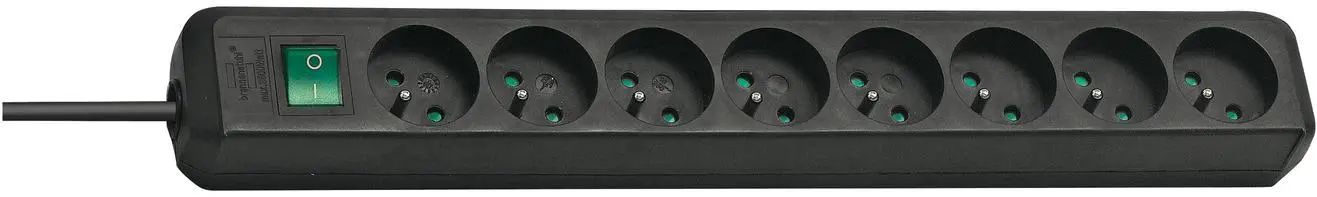 Przedłużacz Brennenstuhl Eco-Line 1159301 8 gniazd 3m Czarny