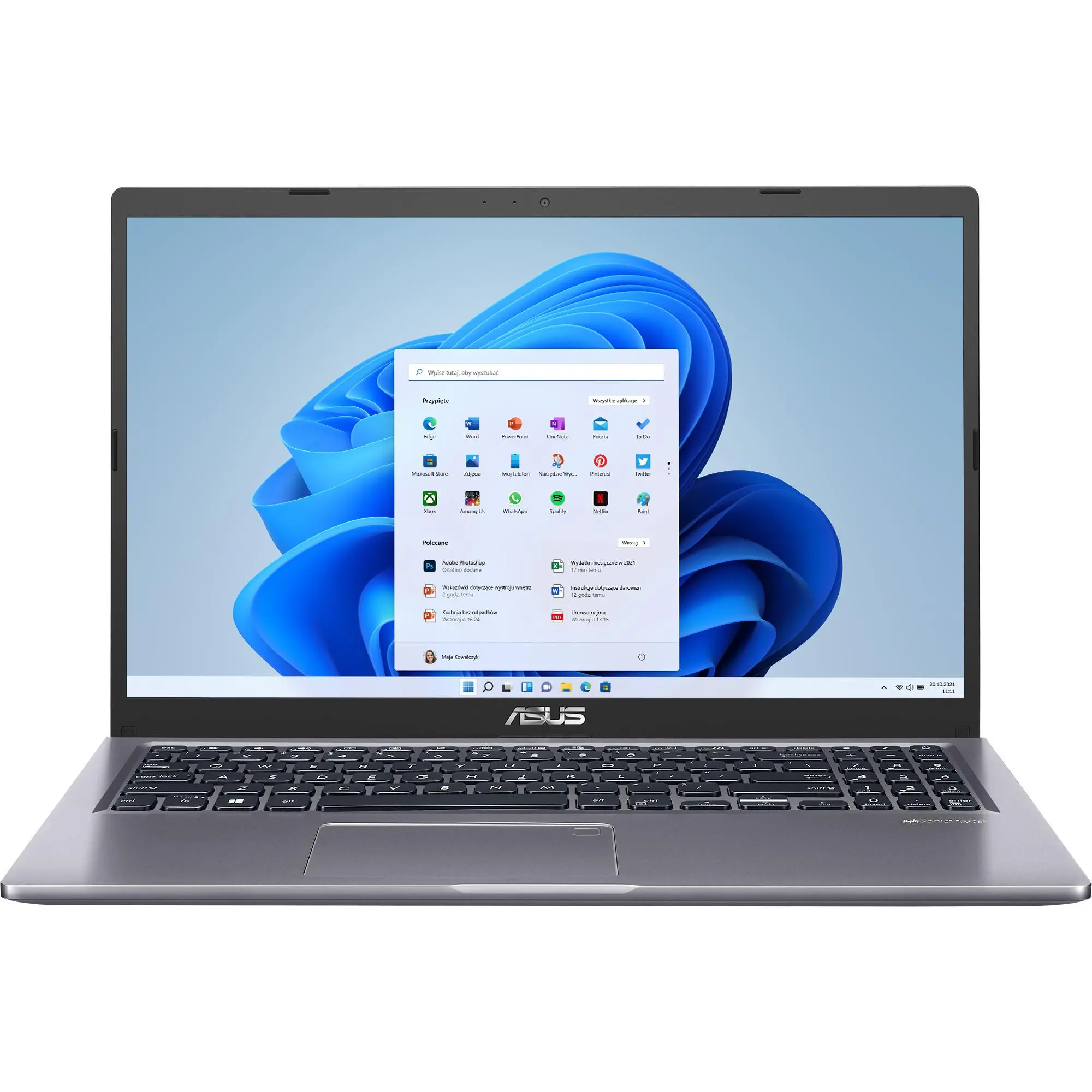 Laptop ASUS X515EA-BQ1445W 15,6" i5-1135G7 8GB RAM 512GB Dysk SSD Win11 Szary