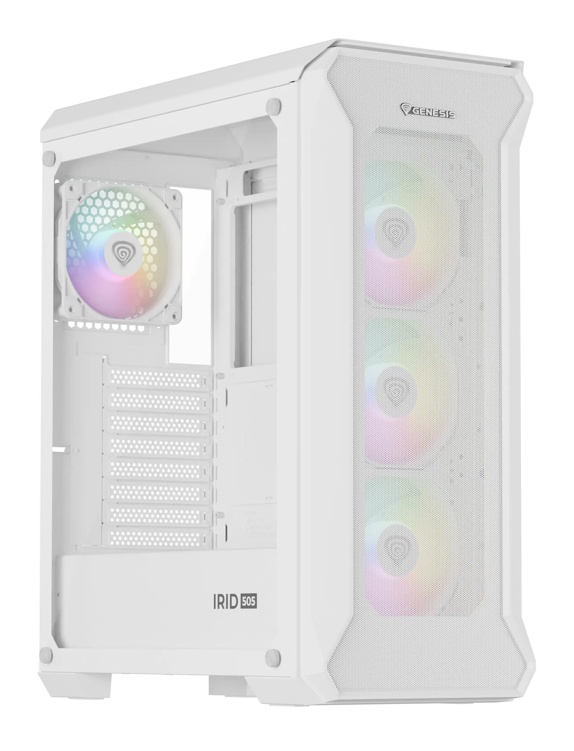 Obudowa Genesis Irid 505 V2 ARGB Biały