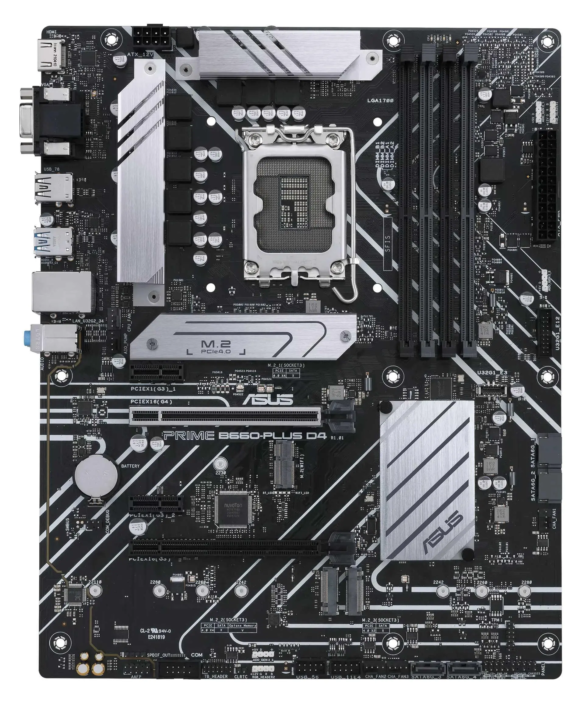 Фото Материнська плата Asus Prime B660-PLUS D4