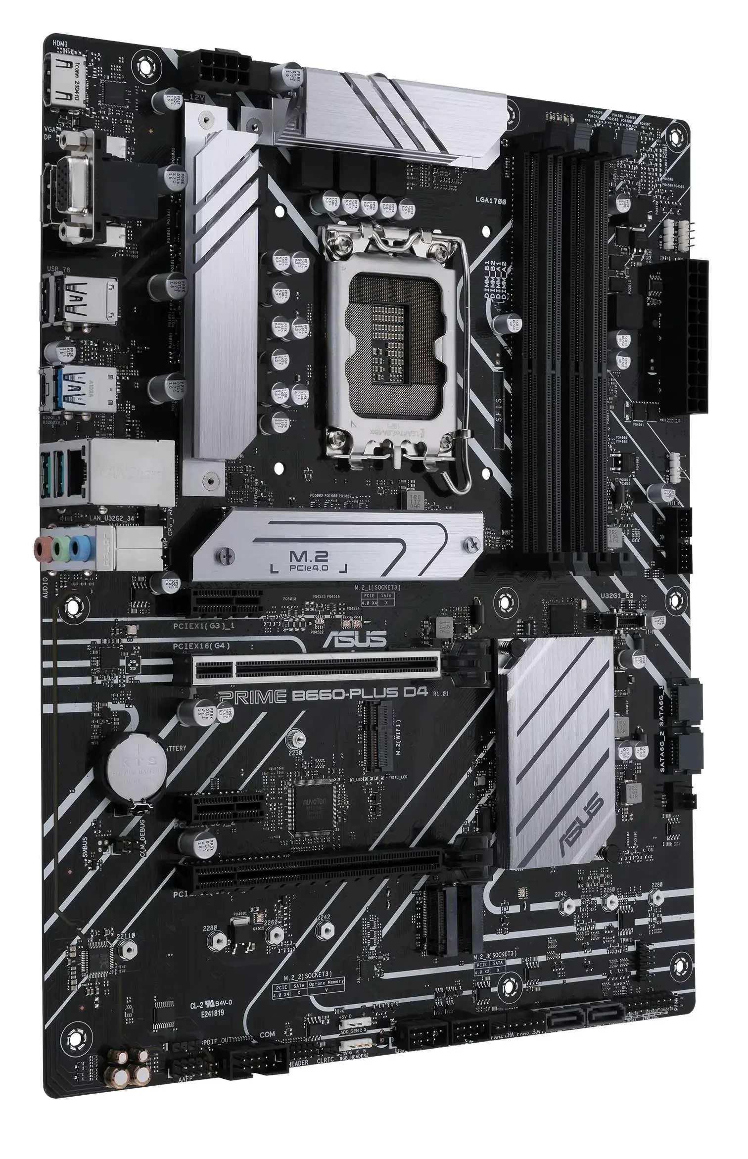 Фото Материнська плата Asus Prime B660-PLUS D4