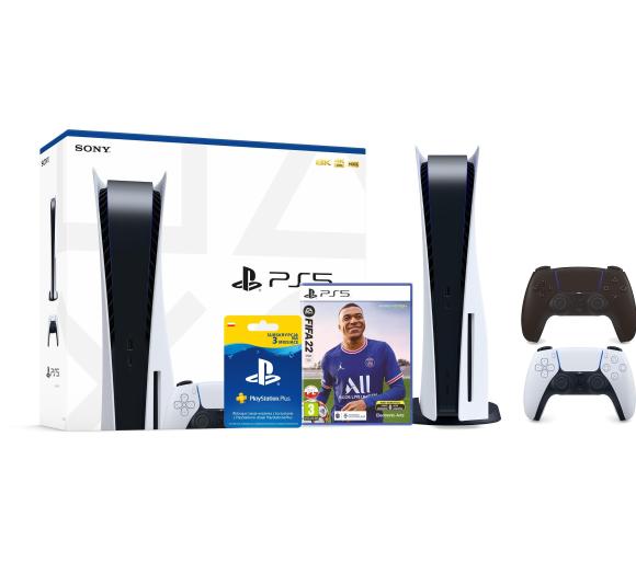 konsola PlayStation 5 Sony PlayStation 5 + FIFA 22 + subskrypcja PS Plus 3 m-ce + dodatkowy pad (czarny)