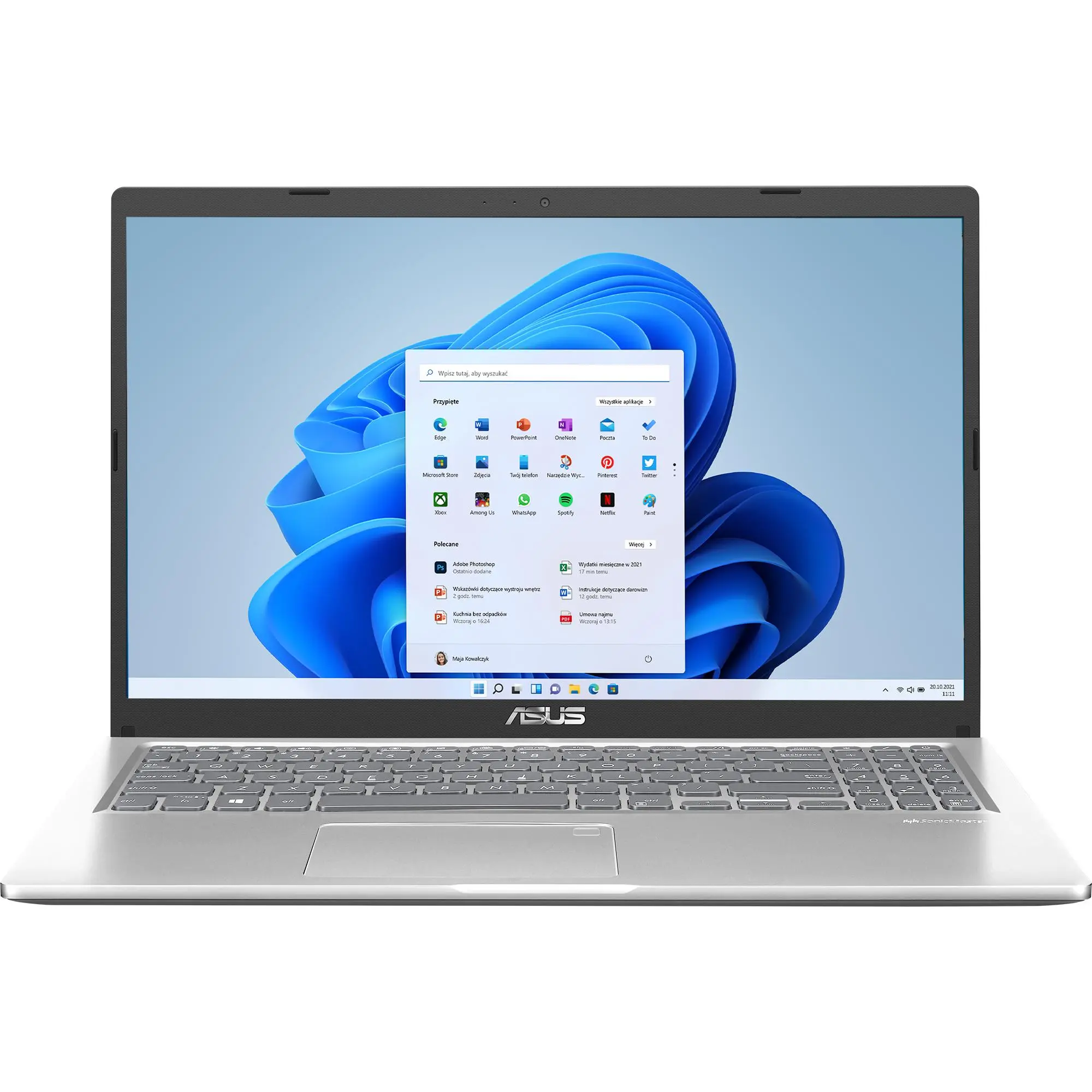 Laptop ASUS X515JA-BQ1991W 15,6" i5-1035G1 16GB RAM 512GB Dysk SSD Win11 Srebrny