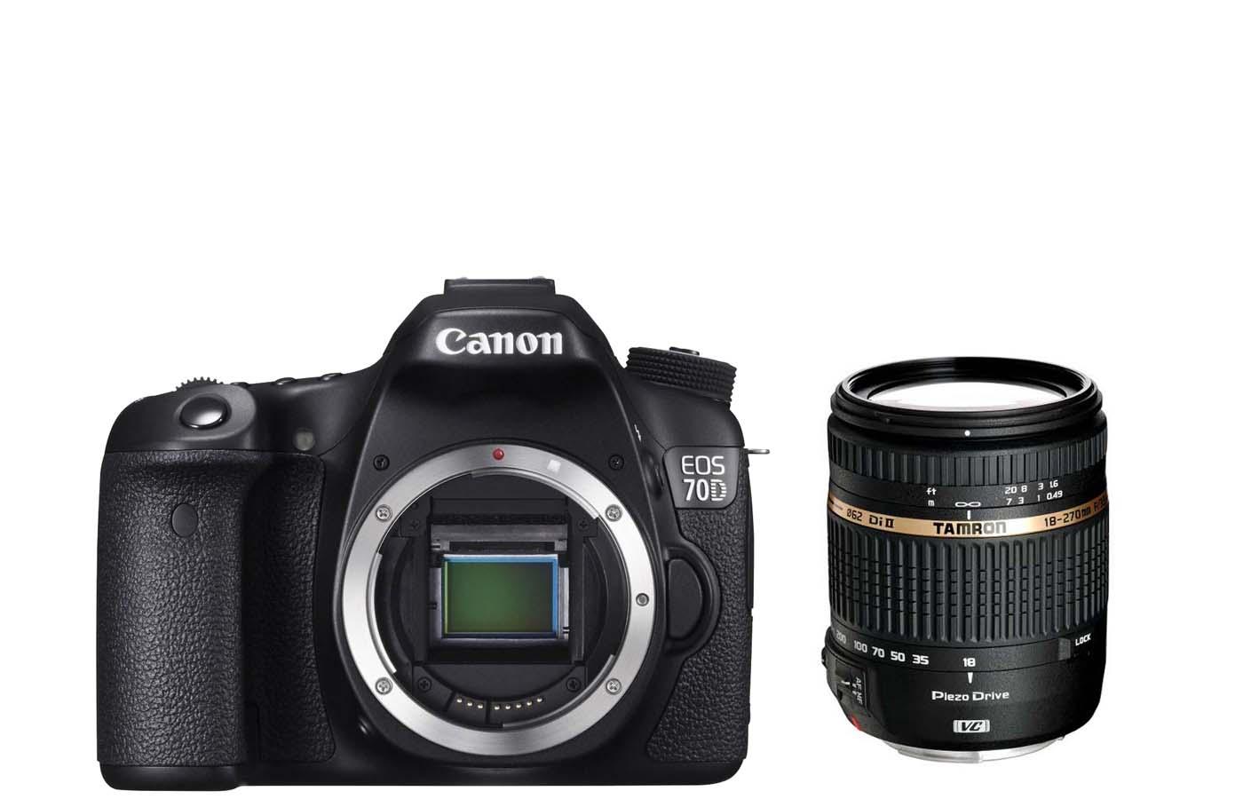 Lustrzanka Canon EOS 70D + Tamron 18-270mm VC