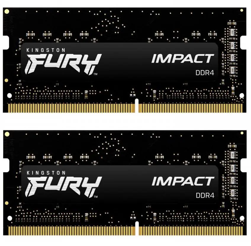 Pamięć Kingston FURY Impact DDR4 16GB (2 x 8GB) 2666 CL15 SODIMM Czarny