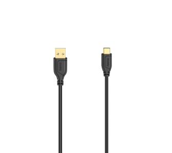Kabel Hama USB-C do USB 2,0 A Flexi-slim 0,75 m Czarny