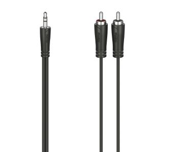 Kabel  audio Hama 00205109 jack 3,5mm 0,75m Czarny