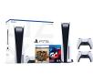 Konsola Sony PlayStation 5 (PS5) z napędem - Gran Turismo 7 - Uncharted: Kolekcja Dziedzictwo Złodziei - dodatkowy pad (biały)