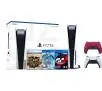Konsola Sony PlayStation 5 (PS5) z napędem+Dodatkowy Pad czerwony+ Gran Turismo 7 + Horizon Forbidden West + Uncharted: Kolekcja