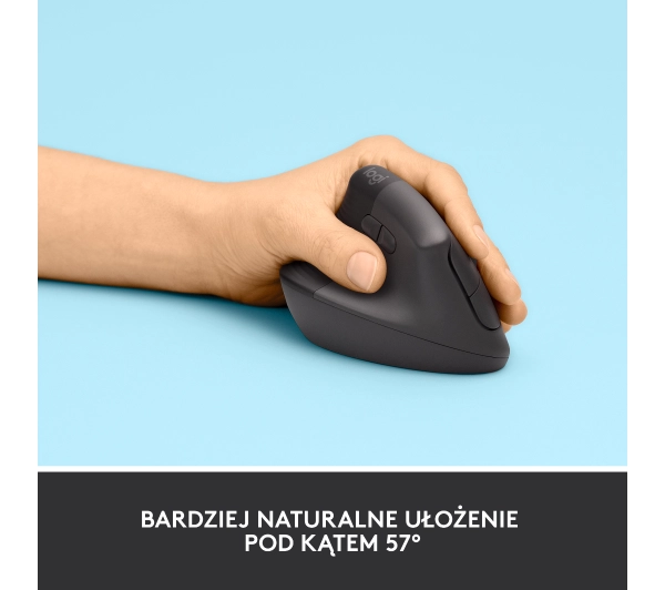Logitech Lift Dla leworęcznych Grafitowy