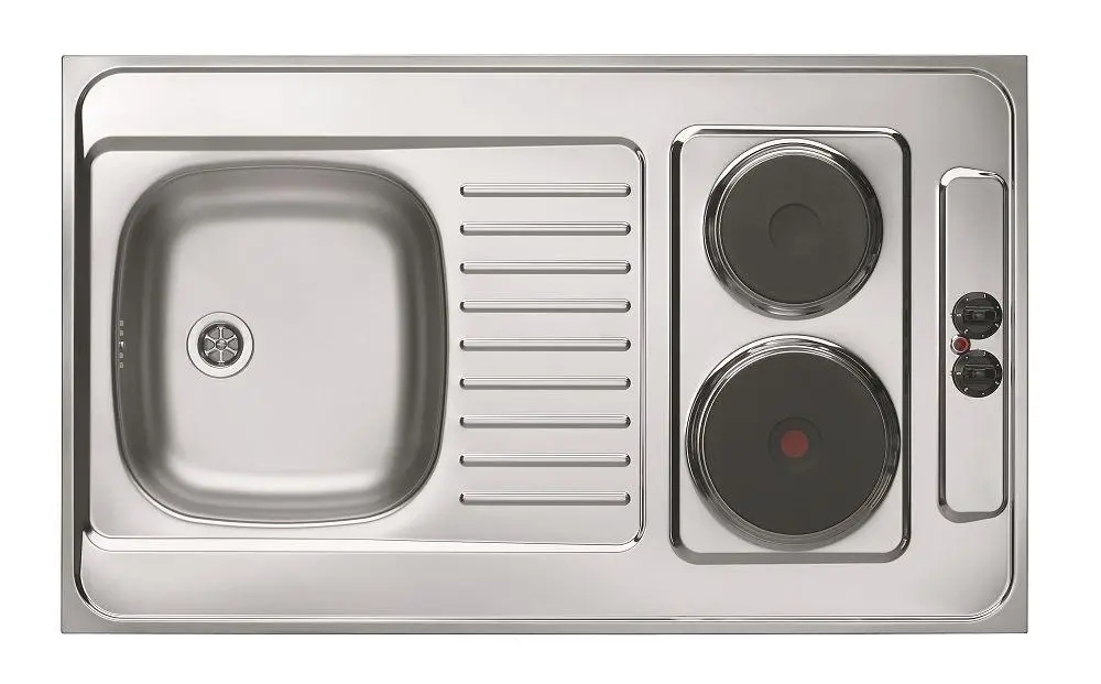 Zlewozmywak Alveus Combi Ceral 100 1136494K Komora z lewej strony Stalowy