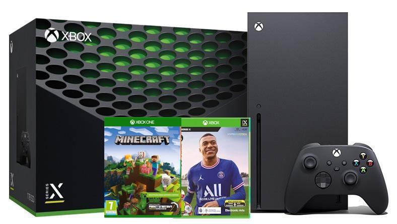 Konsola Xbox Series X z napędem 1TB + FIFA 22 + Minecraft Starter Pack
