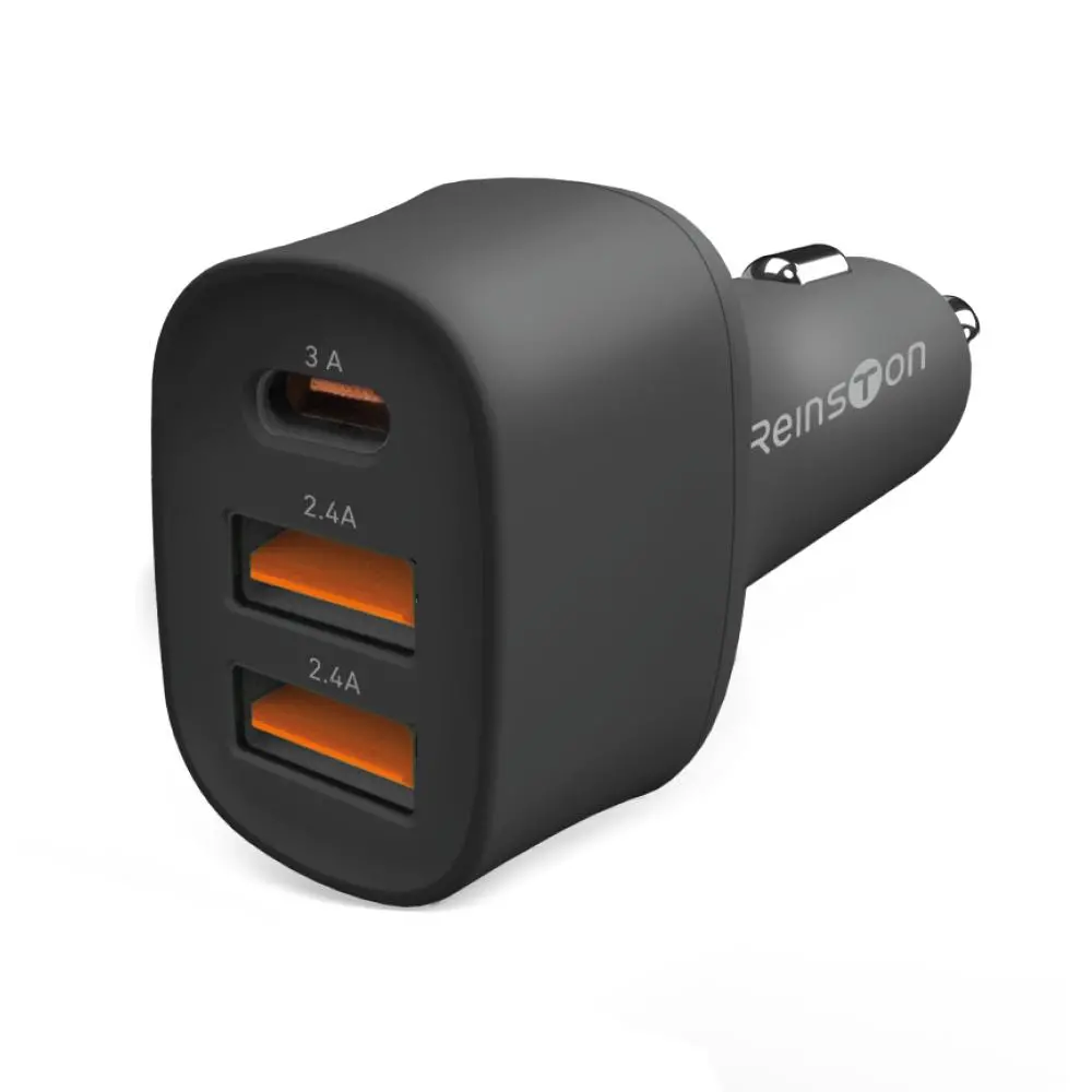 Ładowarka samochodowa Reinston 2xUSB-A USB-C 35W ELSA17 Czarny
