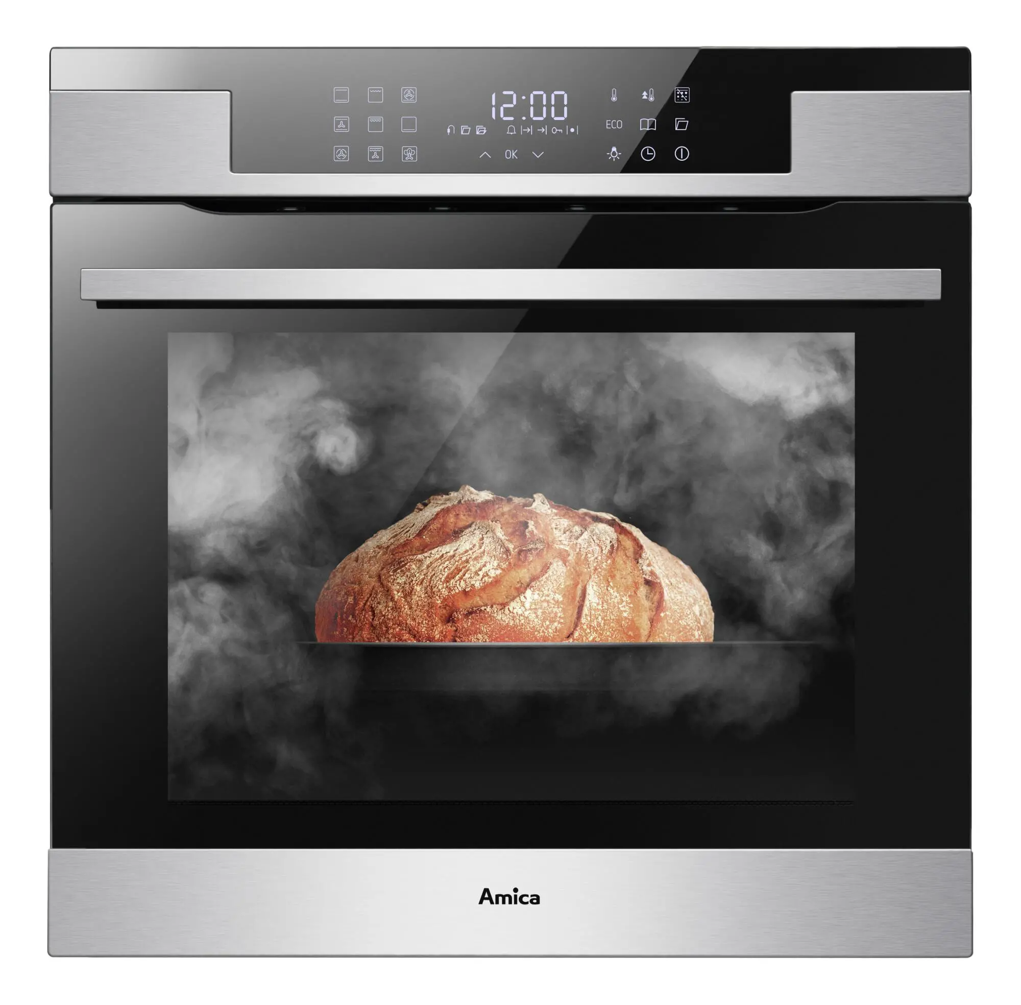 Piekarnik elektryczny parowy Amica ED97599XA+ X-Type Steam PO Termoobieg Termosonda Czarny inox