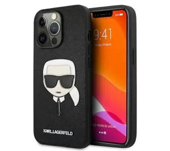 Etui Karl Lagerfeld Saffiano Ikonik Karl`s Head KLHCP13LSAKHBK do iPhone 13 Pro / 13