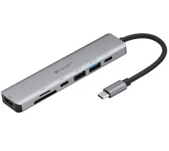 Adapter Tracer A-2 (TRAPOD46997) USB-C z czytnikiem kart, HDMI 4K, USB 3.0, PD 60W