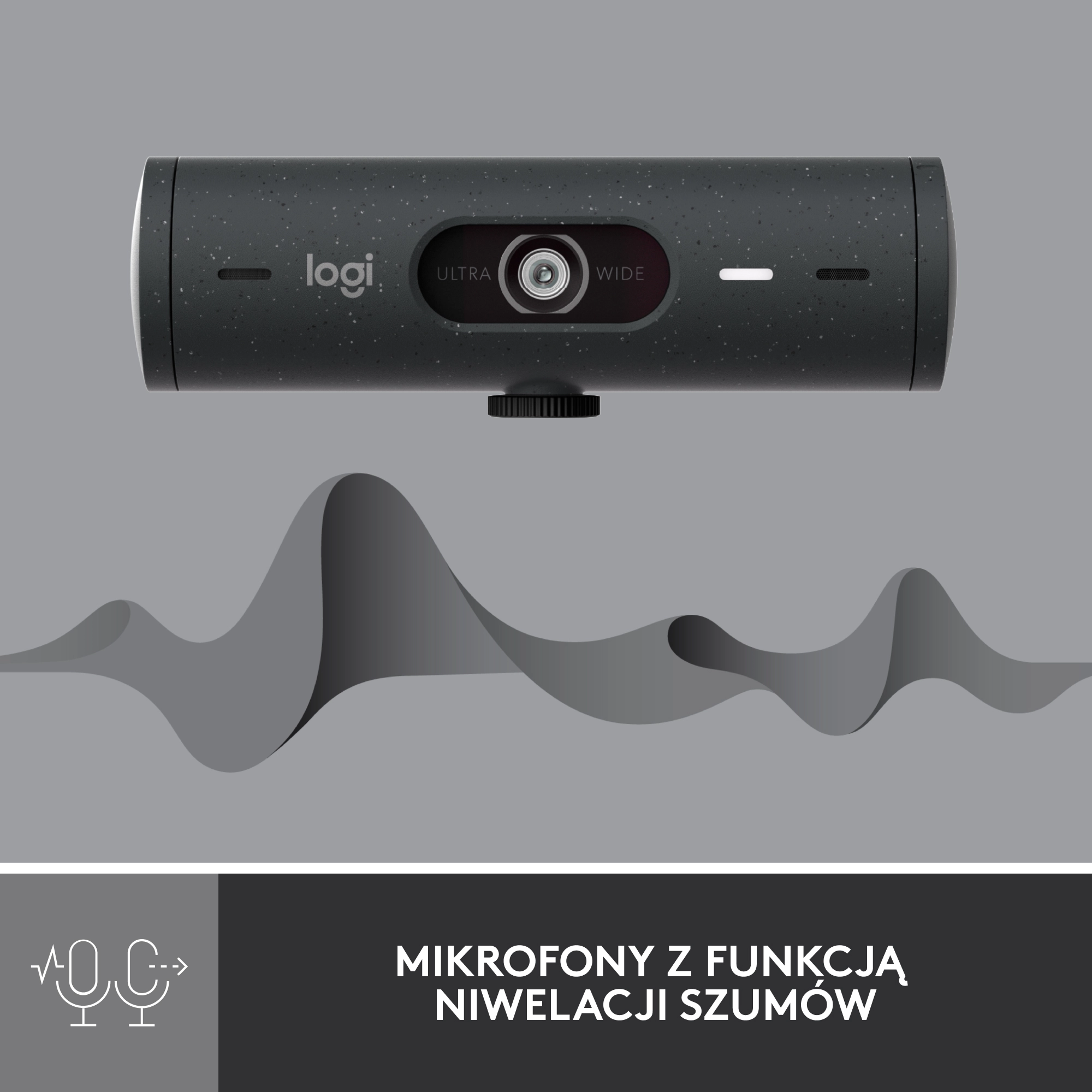 Фото Веб-камера Logitech Brio 500 Graphite (960-001422)