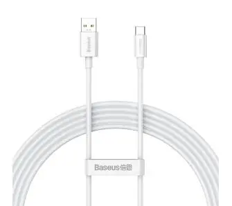 Kabel Baseus USB do USB-C Superior Series 65W 2m Biały