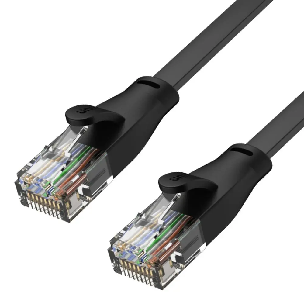 Kabel sieciowy Unitek C1808GBK Cat.6 RJ45 Ethernet płaski 0,5 m Czarny