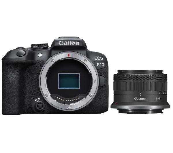 Canon EOS R10 Mirrorless Camera with RF-S 18-45mm f/4.5-6.3 IS STM Lens +  SanDisk 64GB Memory Card + Case +Buzz-Photo Accessory Bundle 