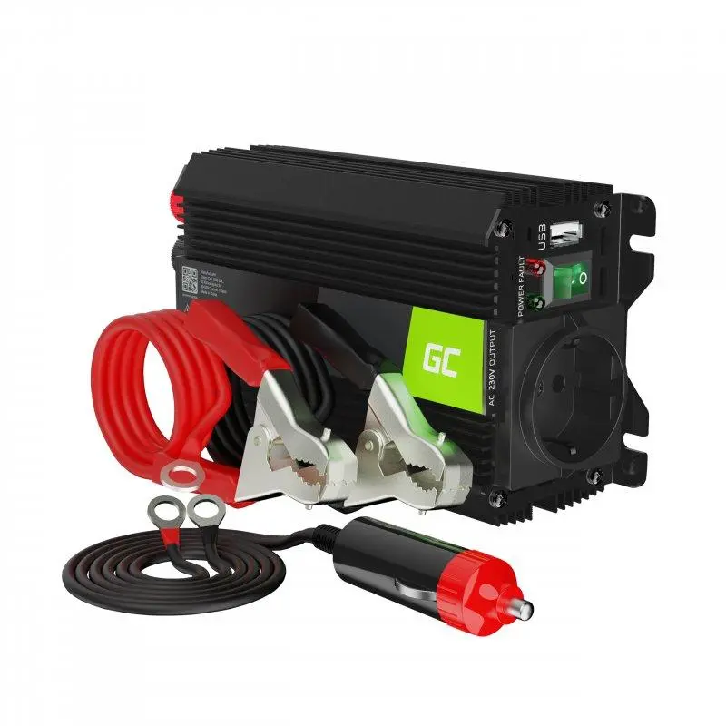 Przetwornica Green Cell PRO INVGC02 24V na 230V 300W/600W Modyfikowana sinusoida
