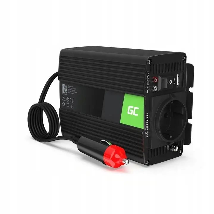 Przetwornica Green Cell INV29 12V na 230V 150W/300W Czysta sinusoida