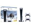 Konsola Sony PlayStation 5 (PS5) z napędem + dodatkowy pad (biały) + God of War Ragnarok