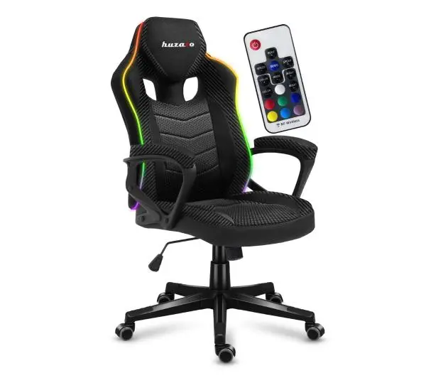 Huzaro Force 2.5 Mesh RGB Gamingowy do 130kg Tkanina Czarny - Kup na Raty - RRSO 0%