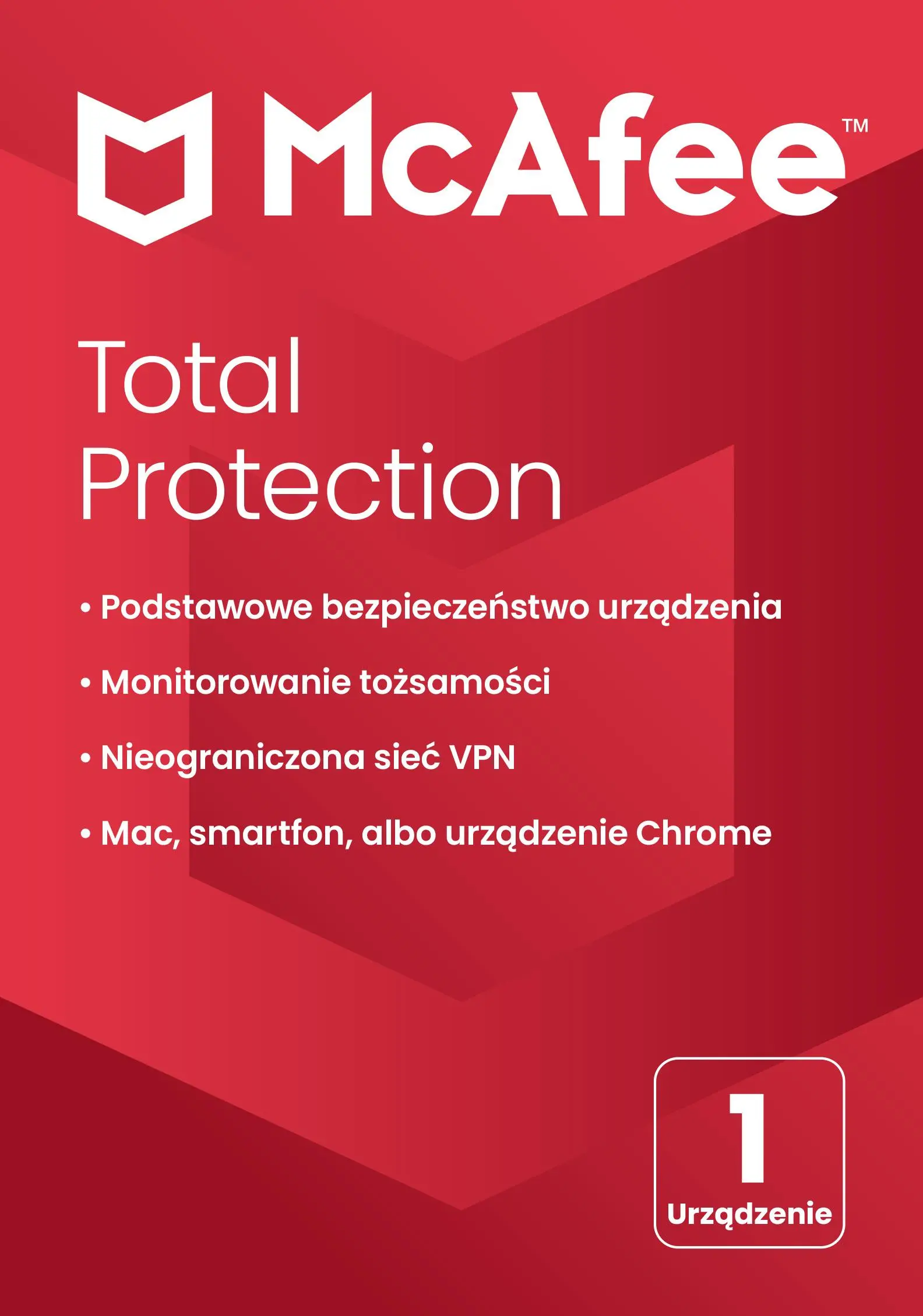 Oprogramowanie McAfee Total Protection 1PC USŁUGA CYKLICZNA