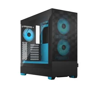 Obudowa Fractal Design Pop Air TG Clear Tint RGB Cyan Core Czarno-niebieski