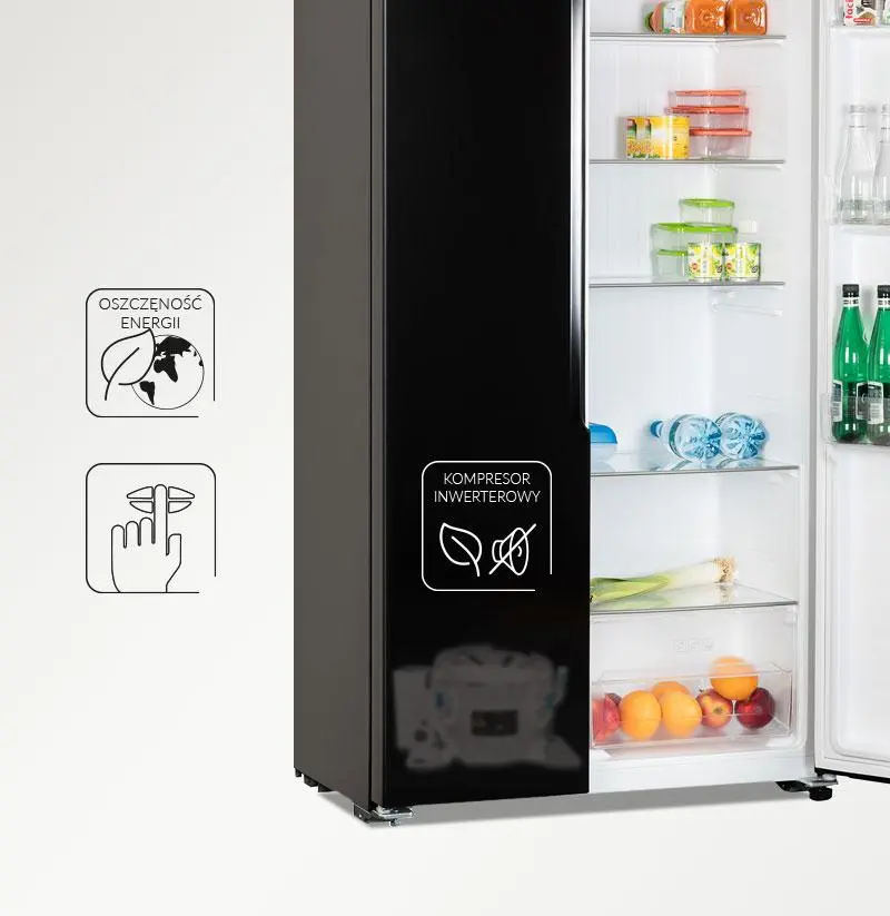 Lodówka MPM 427-SBS-06/NL Pełny No Frost 177cm Czarny - Opinie