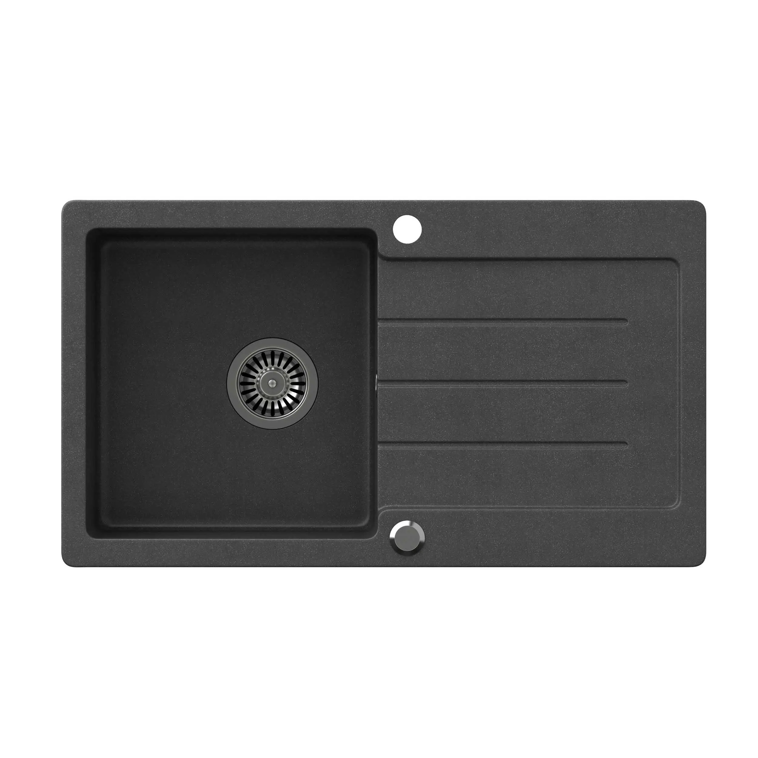 Zlewozmywak Quadron HCQJ7744CZK Johnny 111 Granitowy Czarny metalik/Stalowy