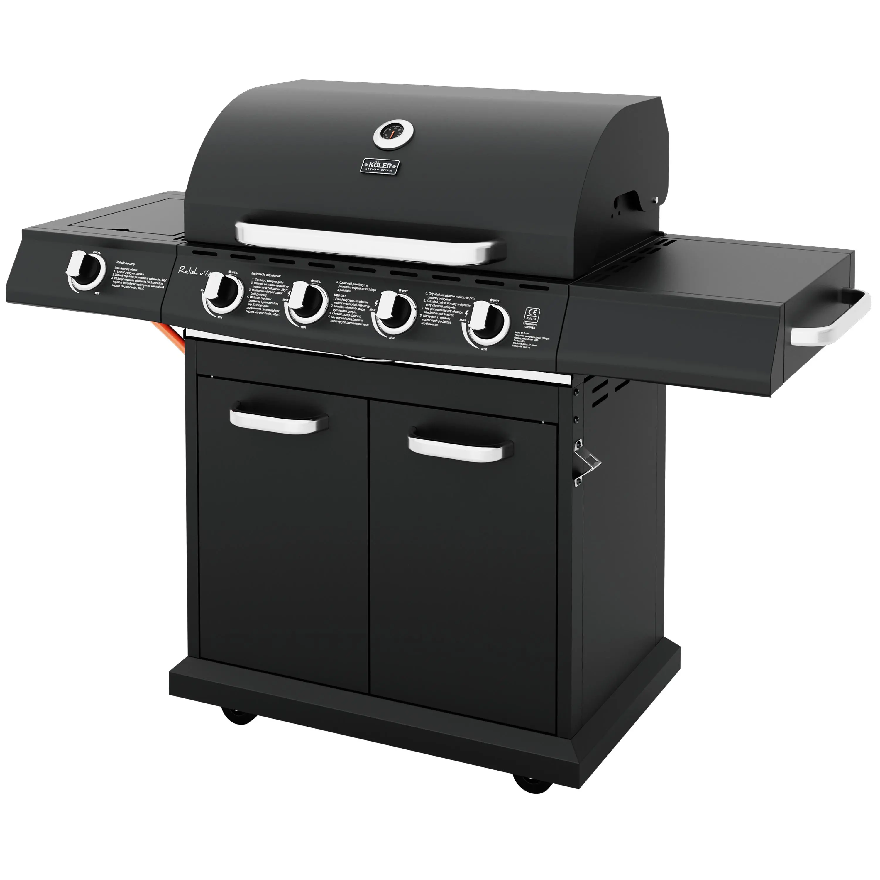 фото Гриль газовый стационарный Koler Relish v4 Black 2